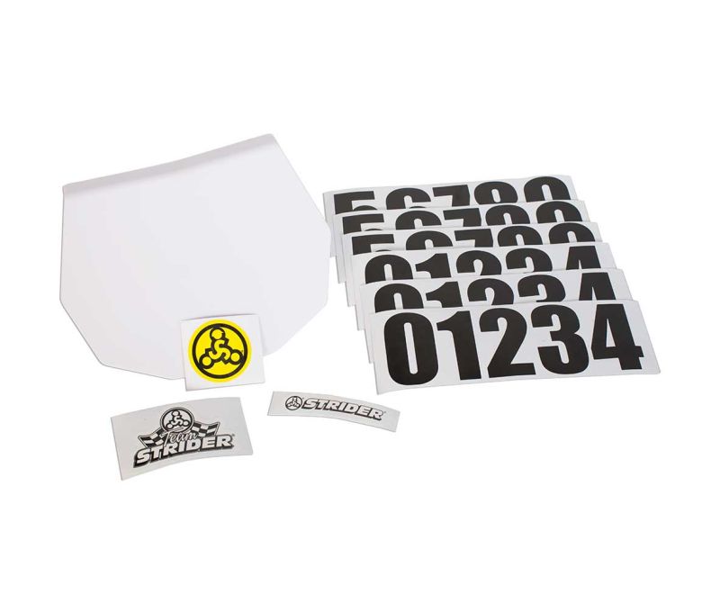 Strider Number Plate package contents