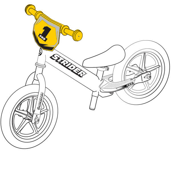 illustration Strider 12 Pro handlebar